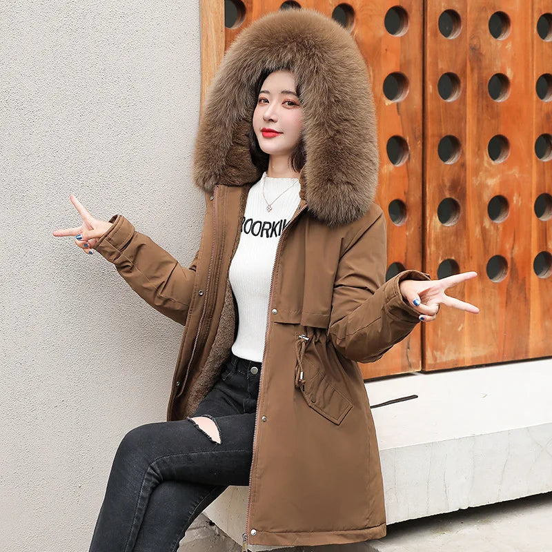 Women's Winter Jacket – Removable Faux Fur Collar & Hood 4
