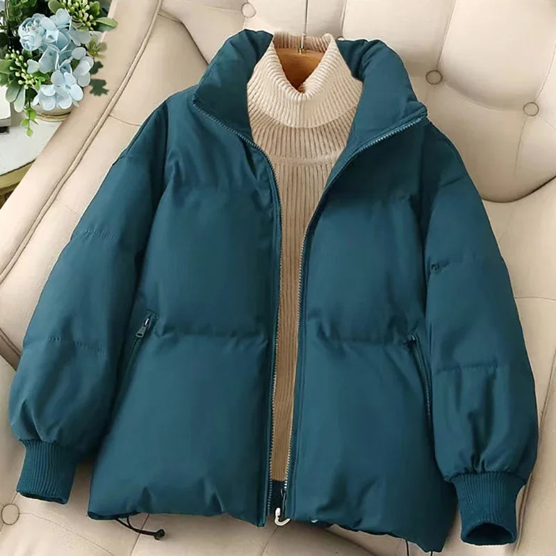 Women's Winter Puffer Jacket – Stylish Warmth with Notched Neck 3