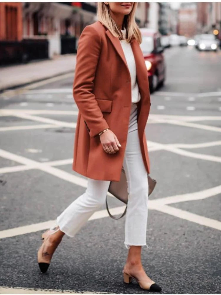 Women's Wool Blend Trench Coat – Cozy Elegance for Winter 3