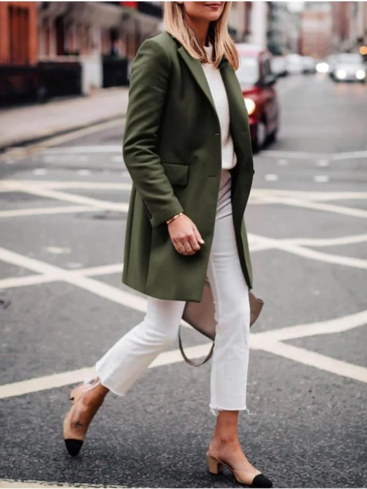 Women's Wool Blend Trench Coat – Cozy Elegance for Winter 5