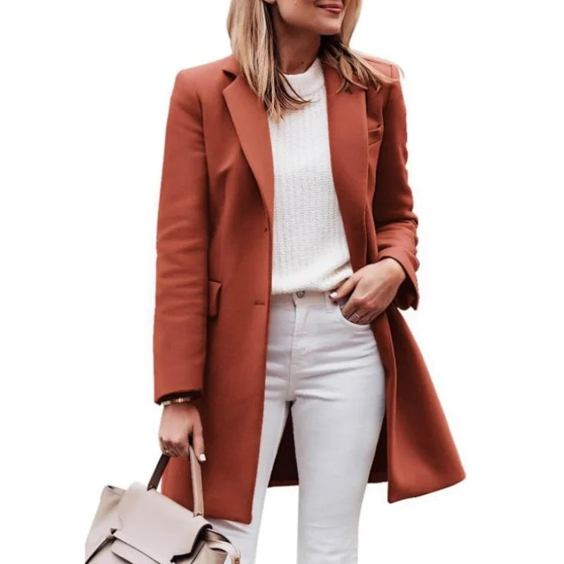 Women's Wool Blend Trench Coat – Cozy Elegance for Winter 9