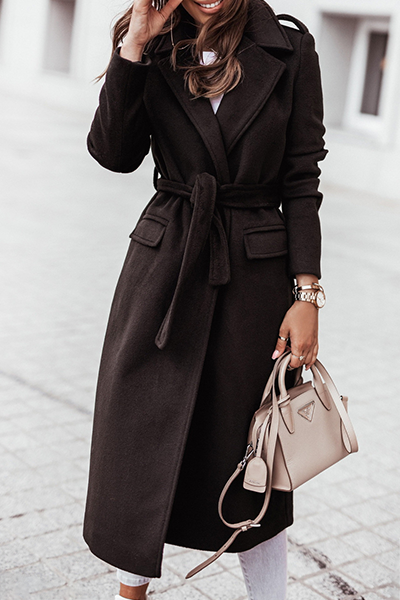 Womens Winter Coats – Elegant Longline Belted for Cozy Style 3