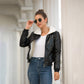 Black Faux Leather Jacket – Chic Relaxed Fit for Winter Style 1