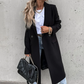 Black Trench Coat Women – Elegant Design with Waist-Cinching Belt 7