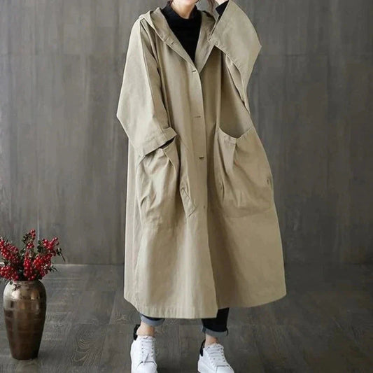 Black Trench Coat Women – Oversized Style for Cozy Fall & Winter 0