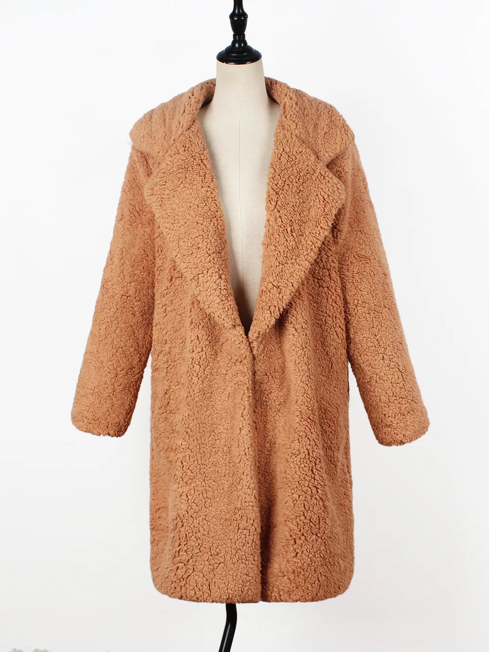 Cozy Long Winter Jacket – Open Front for Effortless Style 3