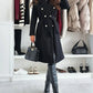 Elegant Double-Breasted Coat – Chic Tie Closure for Women 1