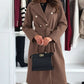 Elegant Double-Breasted Coat – Chic Tie Closure for Women 3