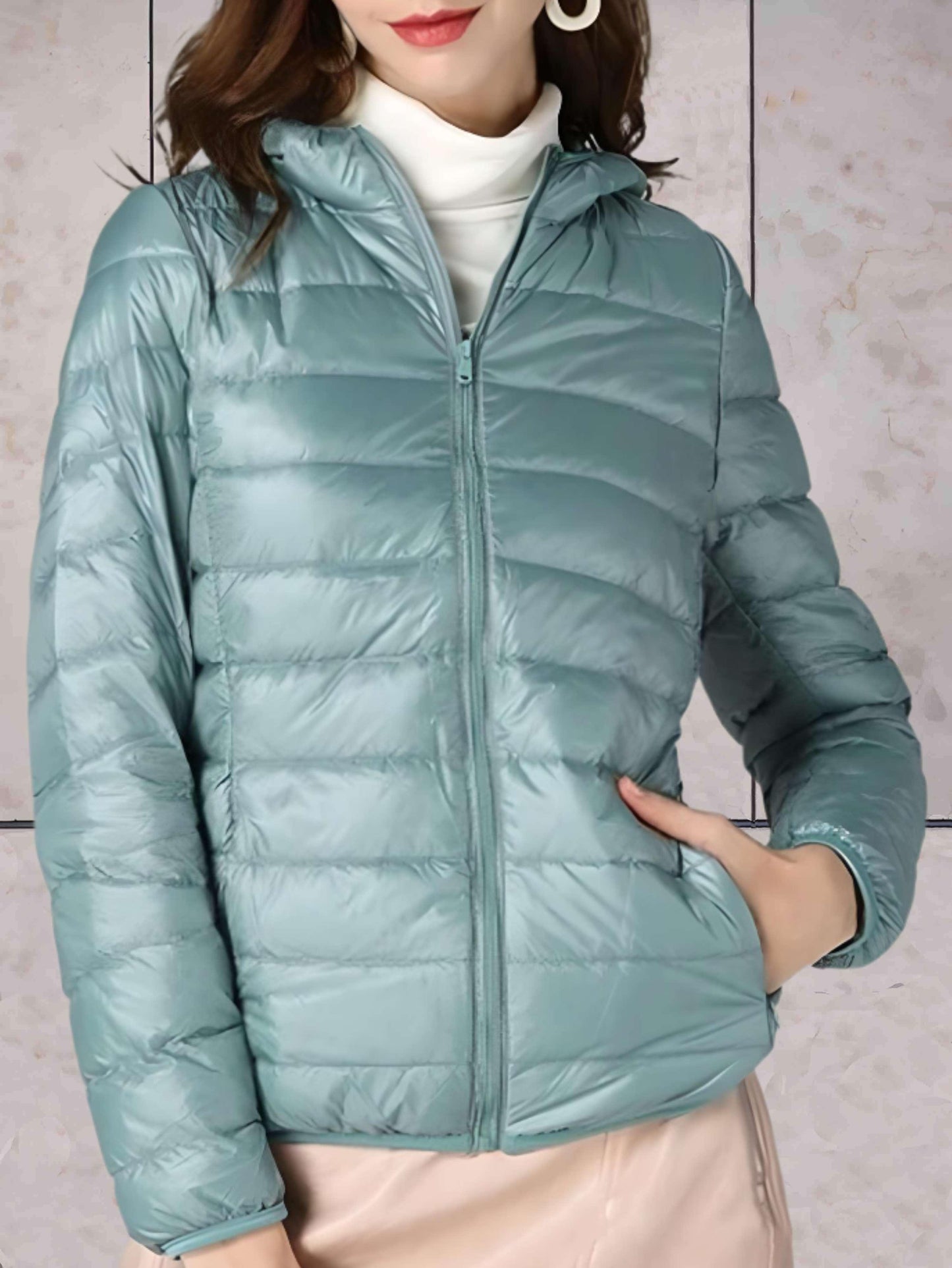 Elegant Down Jacket – Warm Hooded Design for Winter Style 1