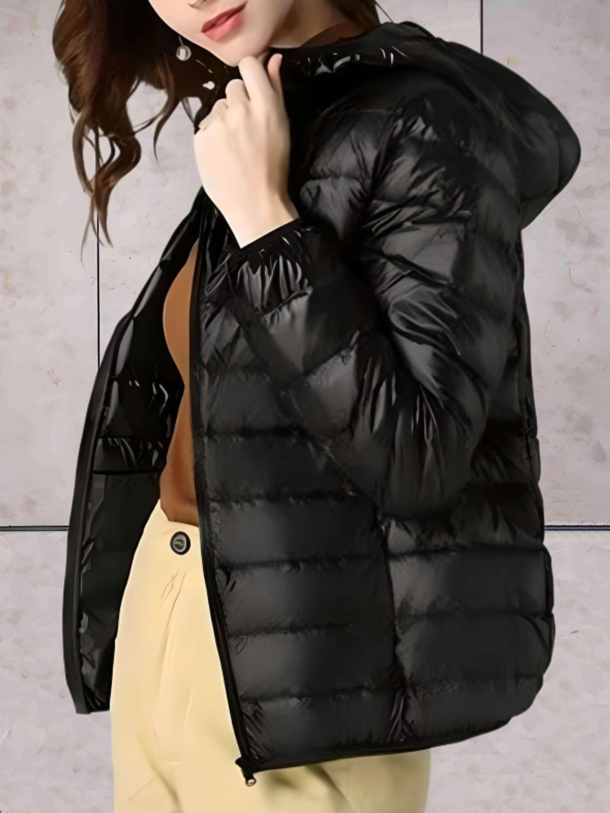 Elegant Down Jacket – Warm Hooded Design for Winter Style 2