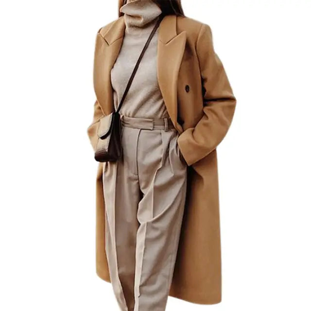 Elegant Midi Trench Coat – Tailored Fit for Timeless Style 4