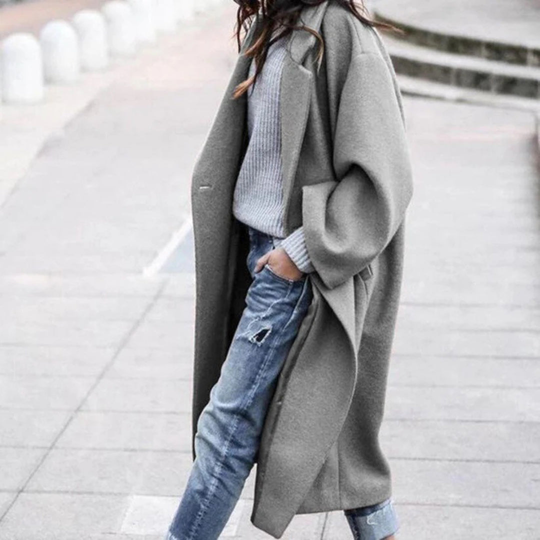 Elegant Winter Trench Coat – Chic One-Button Design for Style 2