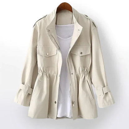 Elegant Women's Trench Coat – Adjustable Waist for Chic Style 0