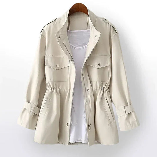 Elegant Women's Trench Coat – Adjustable Waist for Chic Style 0