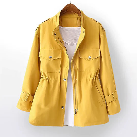 Elegant Women's Trench Coat – Adjustable Waist for Chic Style 1