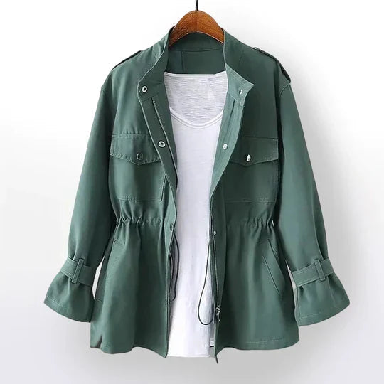 Elegant Women's Trench Coat – Adjustable Waist for Chic Style 2