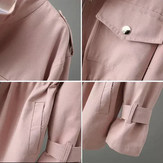 Elegant Women's Trench Coat – Adjustable Waist for Chic Style 5
