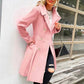 Elegant Woolen Trench Coat – Double-Breasted with Skirt Hemline 2