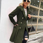 Elegant Woolen Trench Coat – Double-Breasted with Skirt Hemline 4