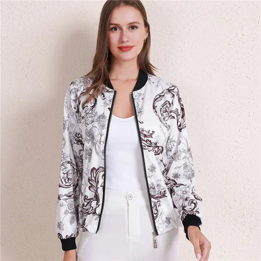 Floral Bomber Jacket – Lightweight & Relaxed Fit for Casual Style 0