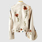 Floral PU Leather Jacket – Chic Spring Style for Women 3