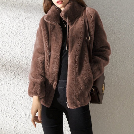 Ivanna Double-Sided Jacket – Stylish & Warm with Front Zipper 0