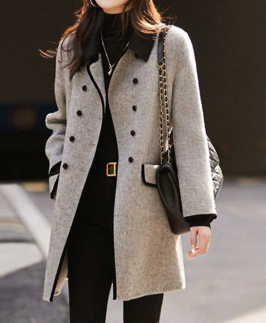 Long Women's Jacket – Cozy Design with Front Pockets for Winter 0