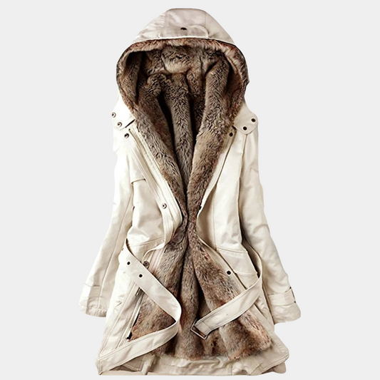 Mid-Length Windbreaker Jacket – Cozy Fur Lining for Winter Style 0