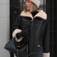 Women's Black Biker Jacket – Stylish Wool Blend for All-Day Comfort 1