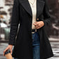 Women's Black Coat – Elegant Button Closure for Versatile Style 1