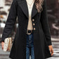Women's Black Coat – Elegant Button Closure for Versatile Style 2