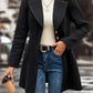Women's Black Coat – Elegant Button Closure for Versatile Style 3