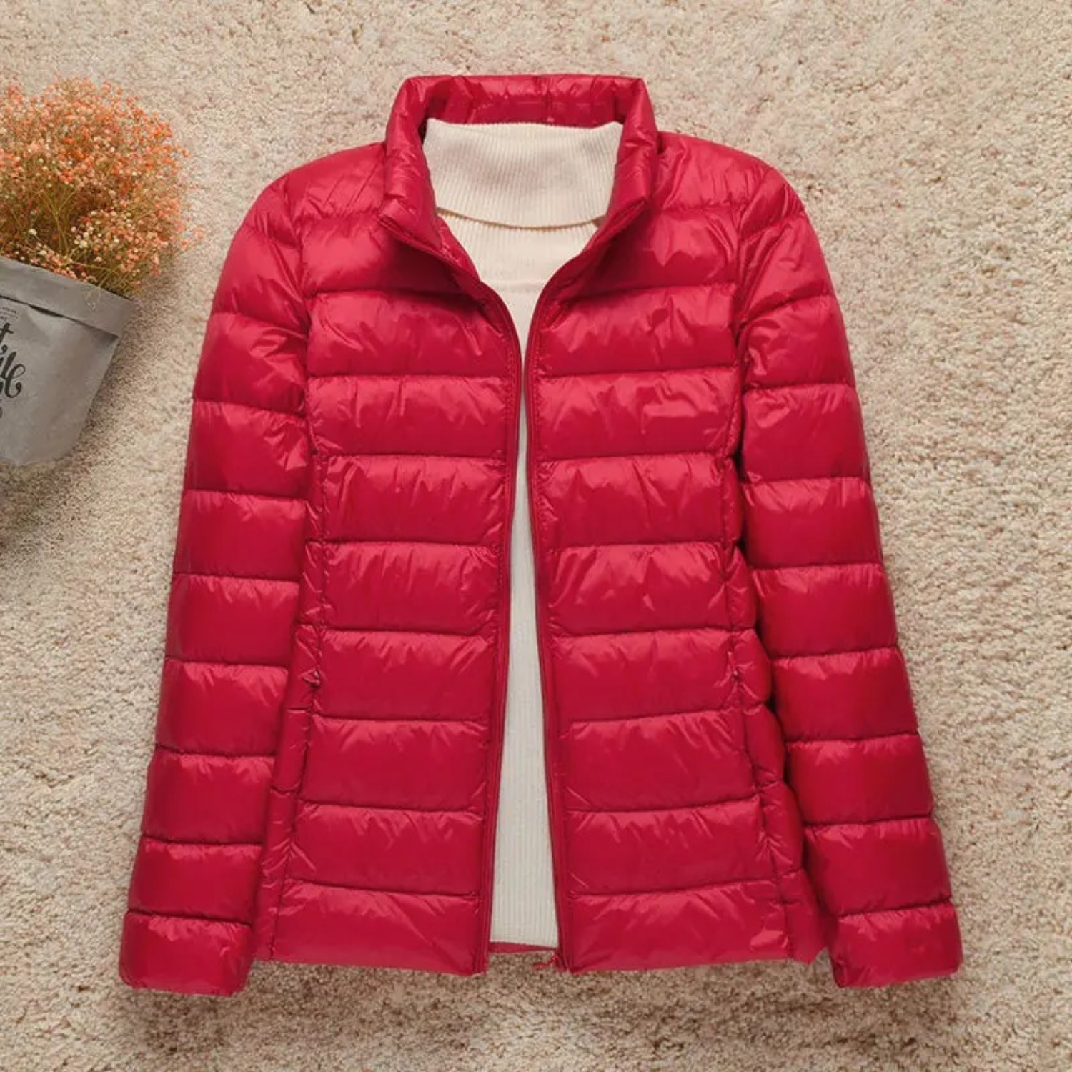 Women's Black Puffer Jacket – Lightweight, Water-Resistant Warmth 3