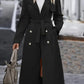 Women's Black Trench Coat – Chic Belted Design for All Occasions 2
