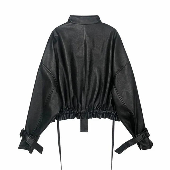 Women's Box Cut Leather Jacket – Chic Style for Every Occasion 2