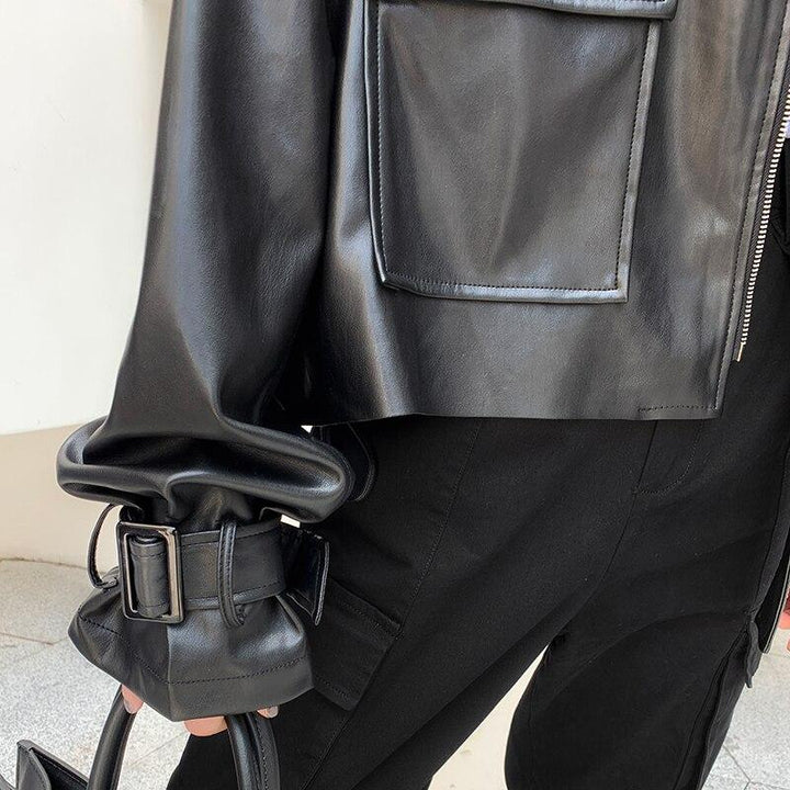 Women's Box Cut Leather Jacket – Chic Style for Every Occasion 3