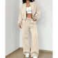 Women's Casual Bomber Jacket & Wide-Leg Pants Set – Effortless Style 3