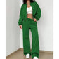 Women's Casual Bomber Jacket & Wide-Leg Pants Set – Effortless Style 5