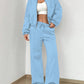 Women's Casual Bomber Jacket & Wide-Leg Pants Set – Effortless Style 7