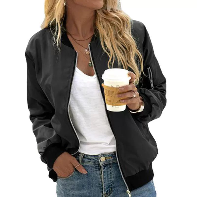 Women's Classic Bomber Jacket – Stylish with Functional Pockets 1