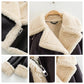 Women's Classic Leather Coat – Stylish Wide Collar for Fall 4