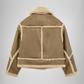 Women’s Cropped Shearling Jacket – Stylish Faux Suede & Warm Lining 1