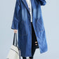 Women’s Denim Coat – Relaxed Fit with Notched Collar & Pockets 2