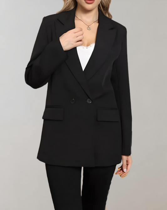 Women's Double-Breasted Casual Suit – Stylish Comfort for Every Occasion 0