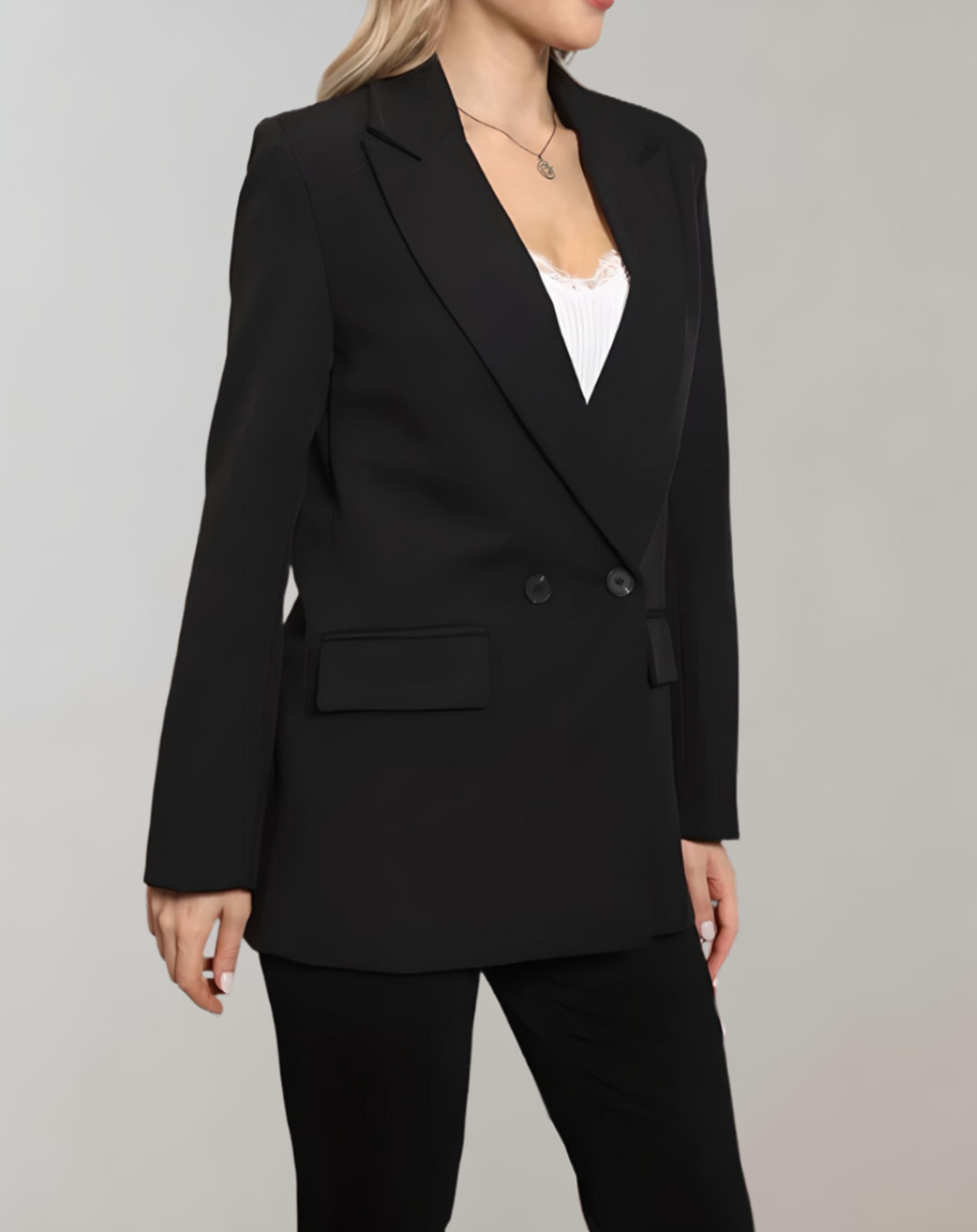 Women's Double-Breasted Casual Suit – Stylish Comfort for Every Occasion 1