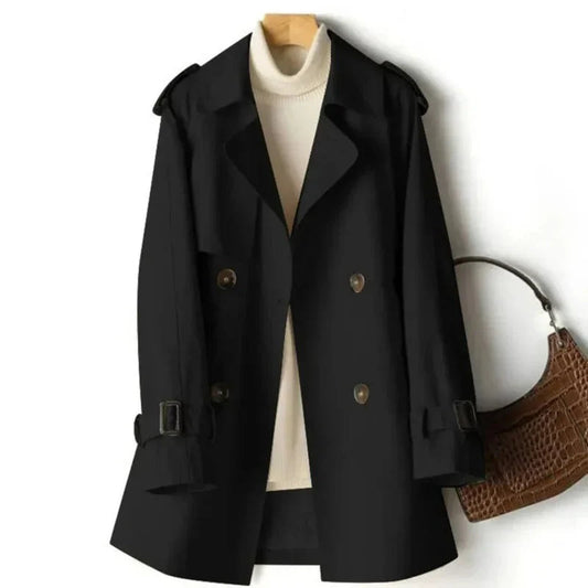 Women's Double-Breasted Trench Coat – Tailored Fit for Effortless Style 0