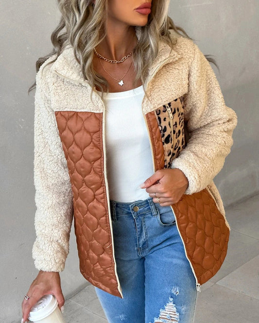 Women's Double-Sided Fleece Jacket – Cozy & Stylish Animal Print 0
