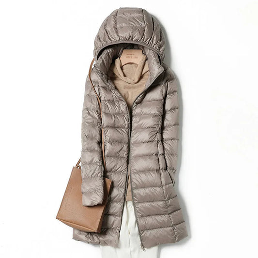 Women’s Down Jacket – Luxurious Fur Collar for Chic Warmth 0