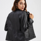 Women's Faux Leather Jacket – Stylish Stand-Up Collar Design 2
