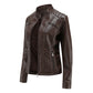 Women's Faux Leather Jacket – Stylish Stand-Up Collar Design 5